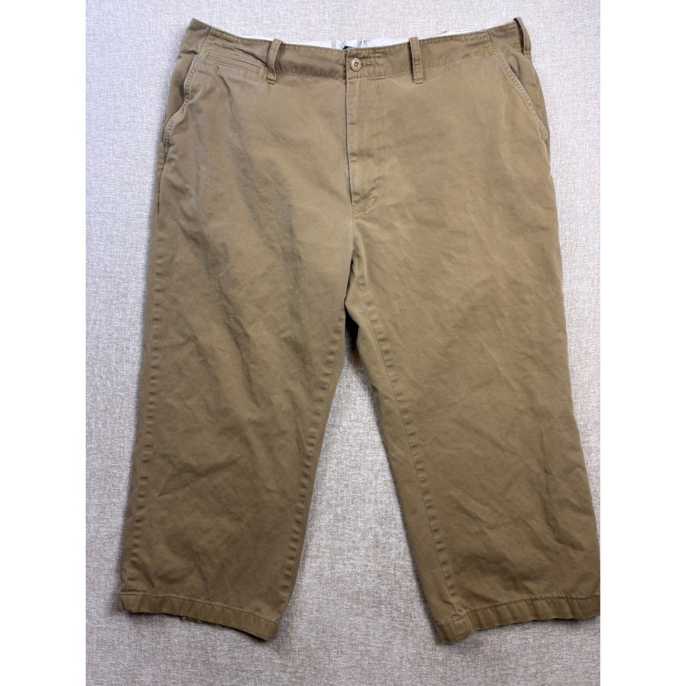 Polo Jeans Co Ralph Lauren Mens Khaki Chino Pants Tan Cotton 40x24 Distressed